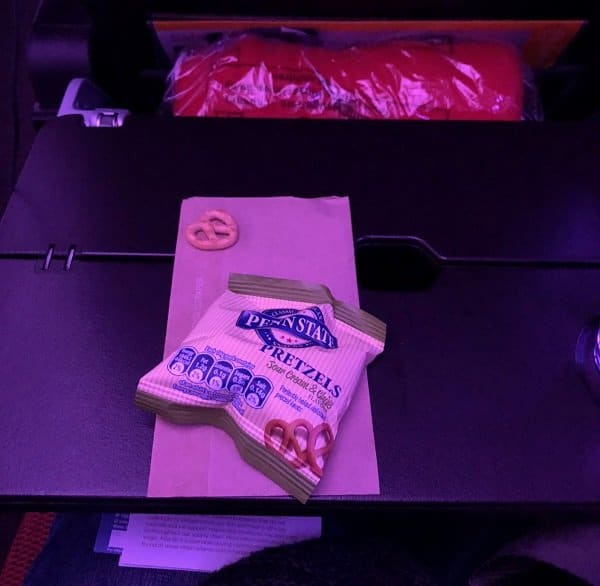 Virgin Atlantic Economy Class Snack