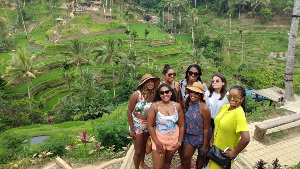 traveling with a group of friends in Bali